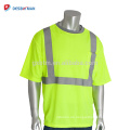 2018 Hi-Vis-Zitrone-Sicherheitst-shirt Beste Neongelb-Polyester-Ineinander greifen-Kurzschluss-Hülse 100% kühle reflektierende T-Stücke mit 1 Kasten-Tasche